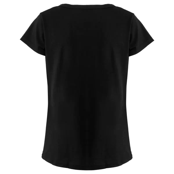 D75_NEGRO_2 BLUSA ALGODÓN PESO MEDIO CUELLO V COLOR