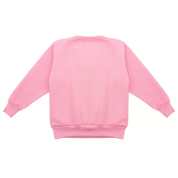 FB84_ROSA_2 SUDADERA FELPA ALGODÓN UNISEX CUELLO REDONDO