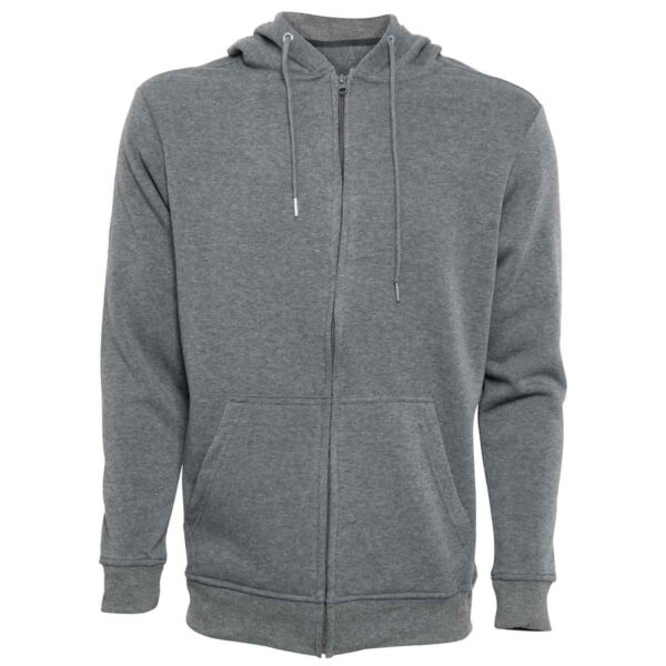 FI94_OXFORD_1 SUDADERA FELPA ALGODÓN UNISEX CANG/GORRO COLOR CON CIERRE