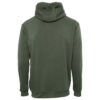 FI94_VERDE_2 SUDADERA FELPA ALGODÓN UNISEX CANG/GORRO COLOR CON CIERRE