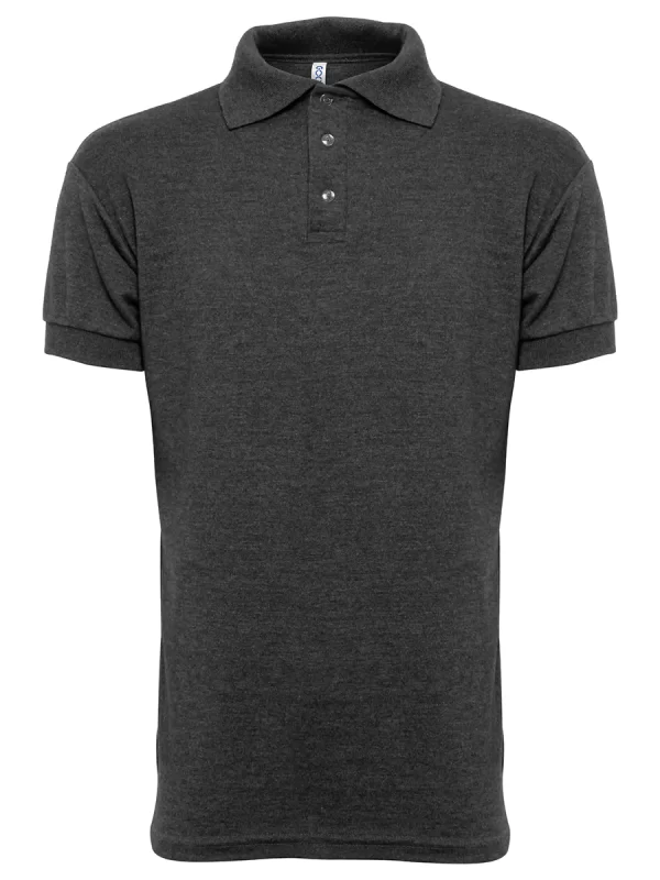 Playera tipo polo algodón peinado caballero manga corta P1400
