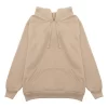 FK93_BEIGE_1 SUDADERA FELPA ALGODÓN NIÑO CAPUCHA Y BOLSA AL FRENTE