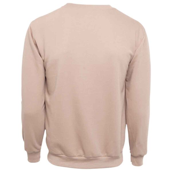 FB84_BEIGE_2 SUDADERA FELPA ALGODÓN UNISEX CUELLO REDONDO