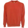 FB84_NARANJA_1 SUDADERA FELPA ALGODÓN UNISEX CUELLO REDONDO