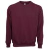FB84_VINO_1 SUDADERA FELPA ALGODÓN UNISEX CUELLO REDONDO