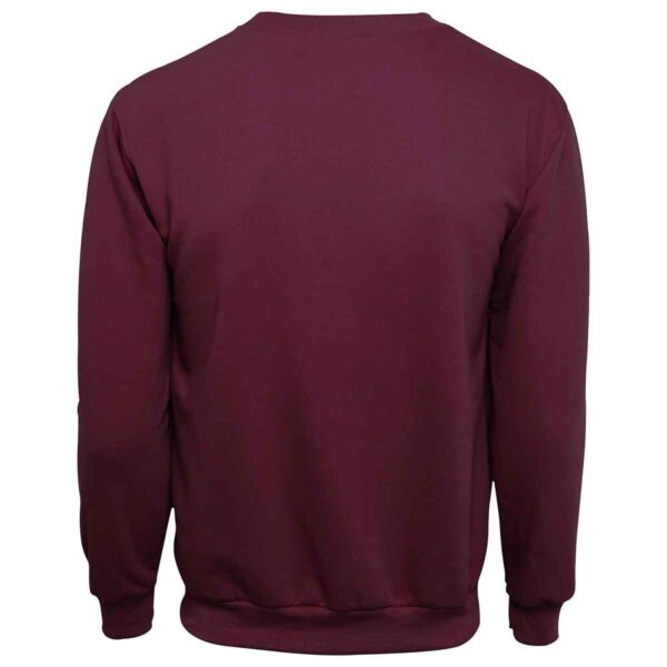 FB84_VINO_2 SUDADERA FELPA ALGODÓN UNISEX CUELLO REDONDO